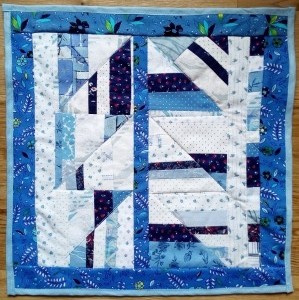 Blue and white square